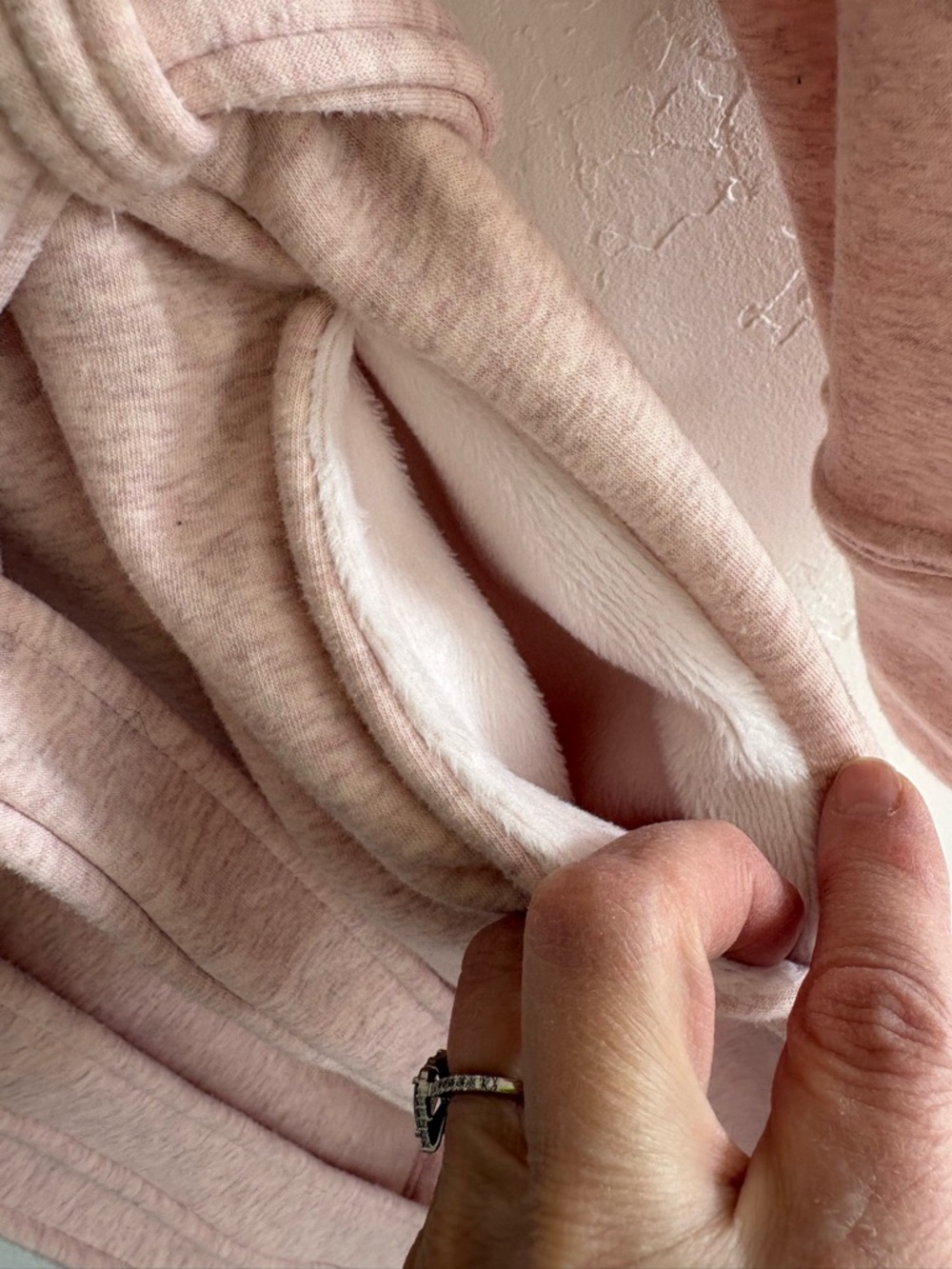 Yogalicious Ultra Plush Cozy Fleece Robe(Heather Petal Pink) - Picture 11 of 13